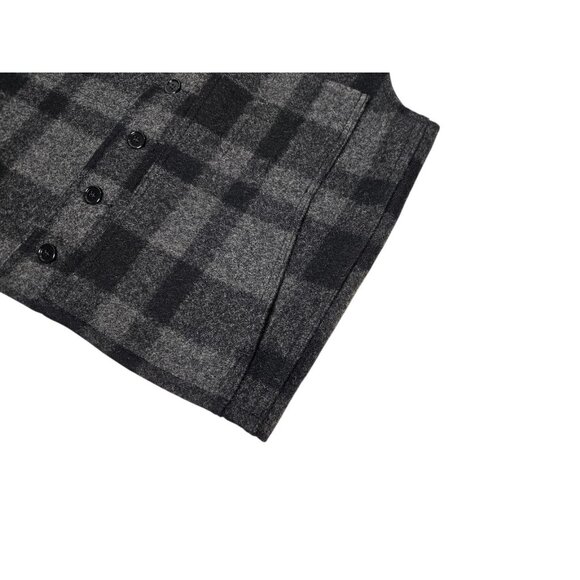 Vintage Filson Mackinaw Wool Vest Gray Buffalo Plaid Men's Size 43 Buttoned USA - Picture 4 of 8